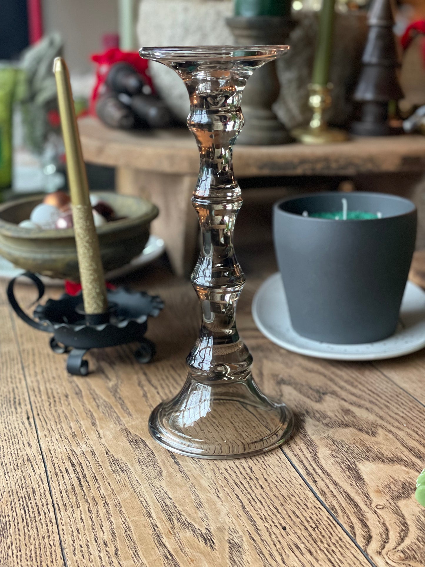 Elegant Glass Candle Holder
