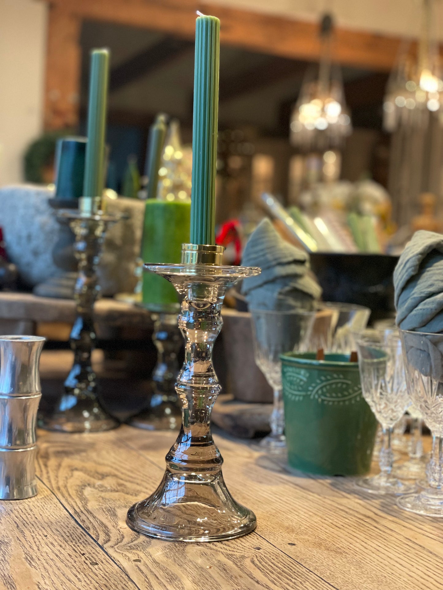 Elegant Glass Candle Holder