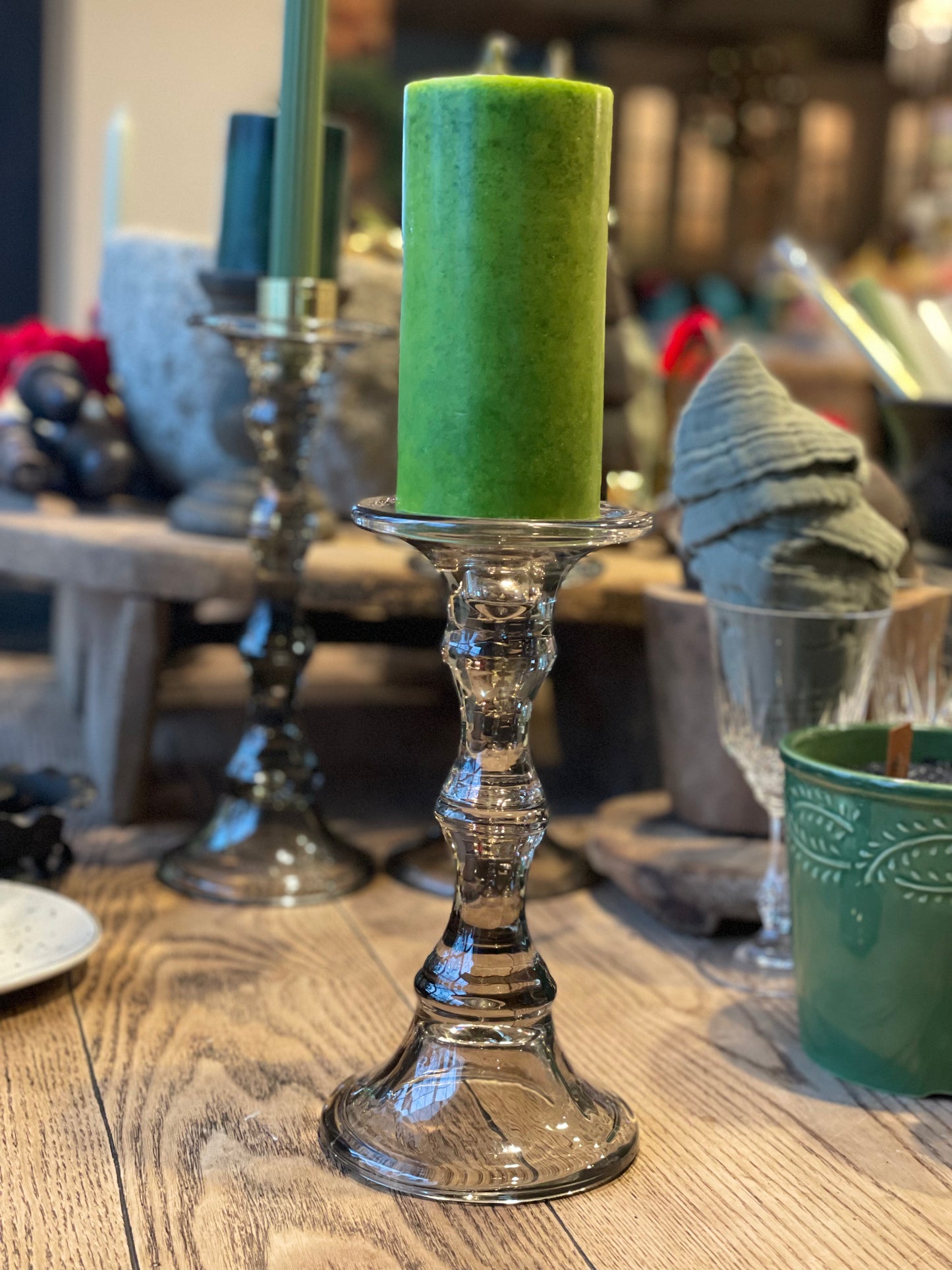 Elegant Glass Candle Holder
