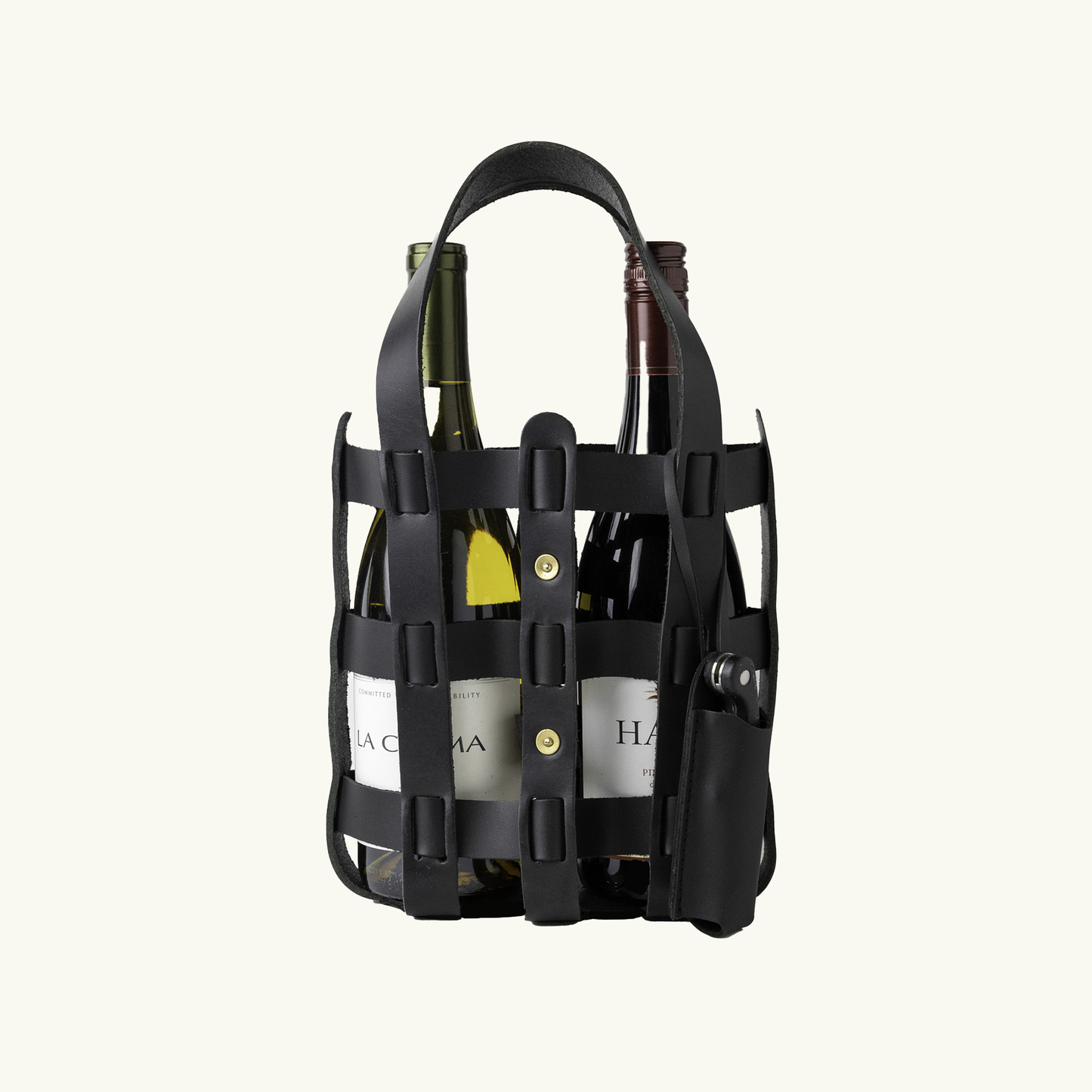 Full-Grain Leather Wine Tote – Gift Bag