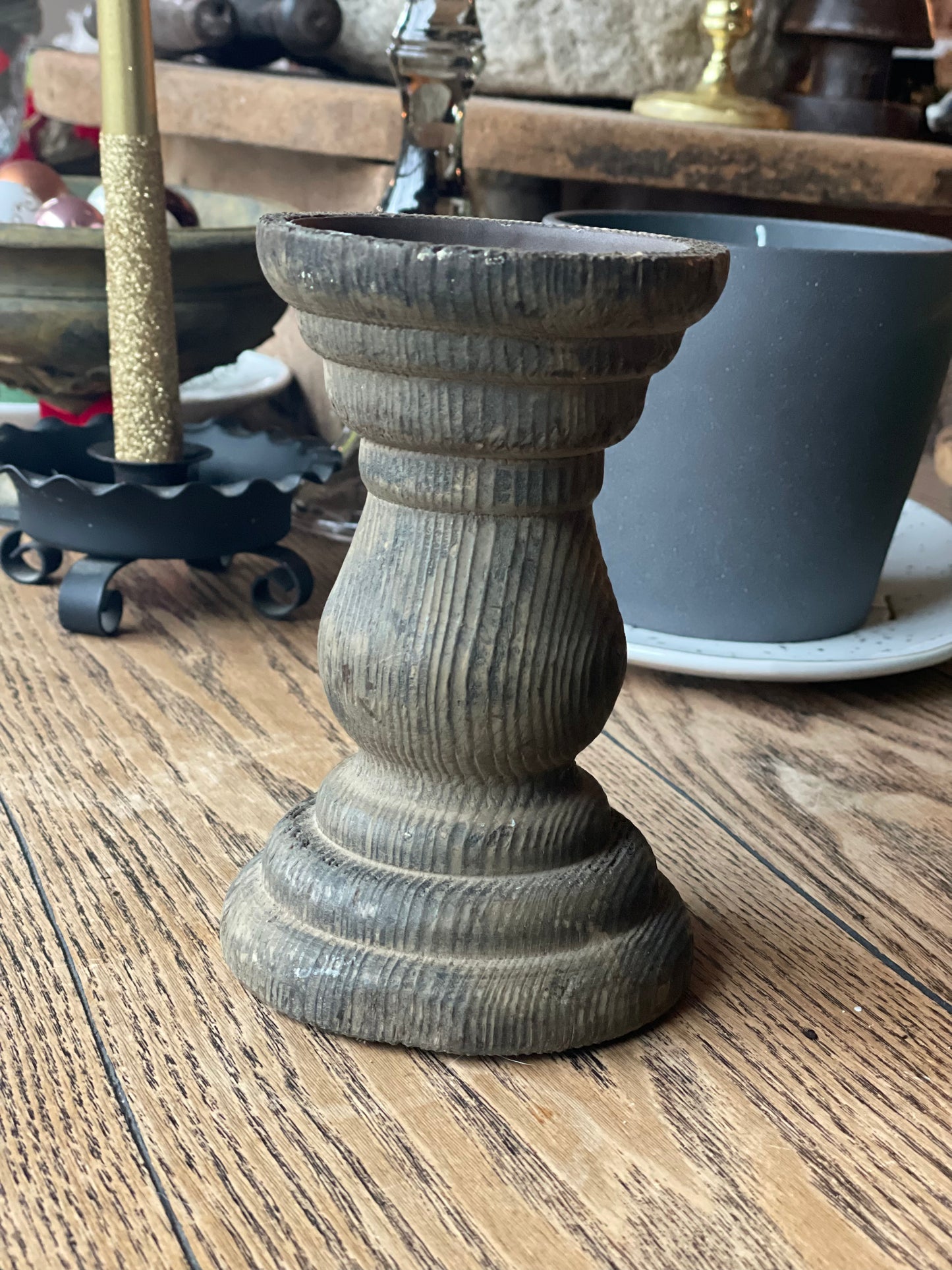 Spence Wood Riser Candle Holder