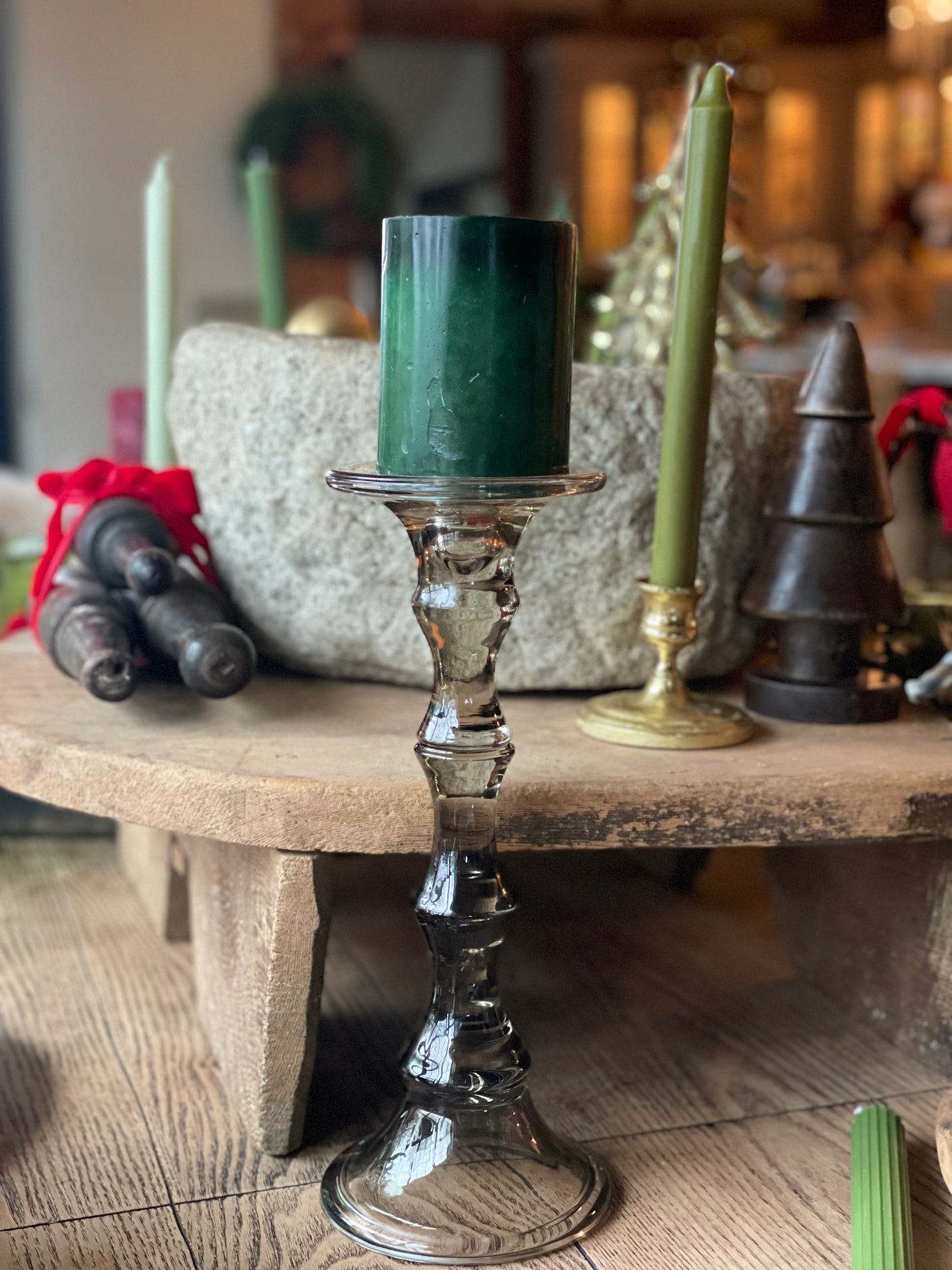 Elegant Glass Candle Holder