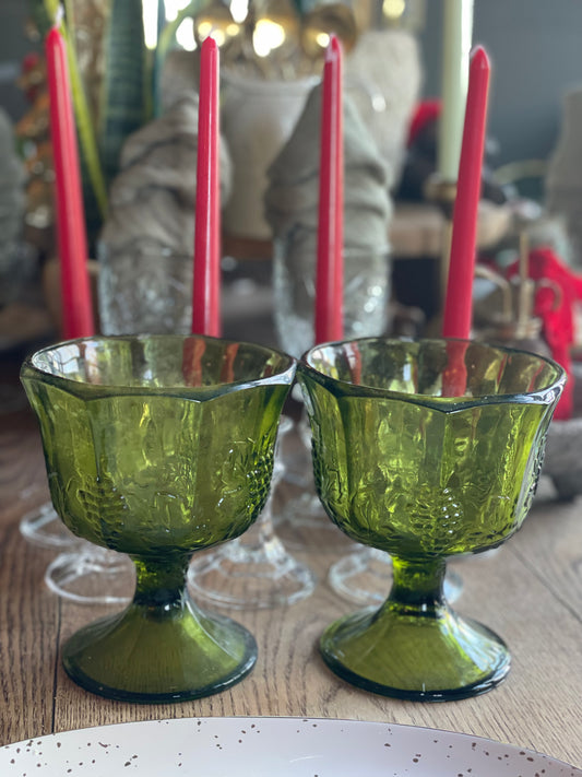 Vintage Colony Glass Harvest Green