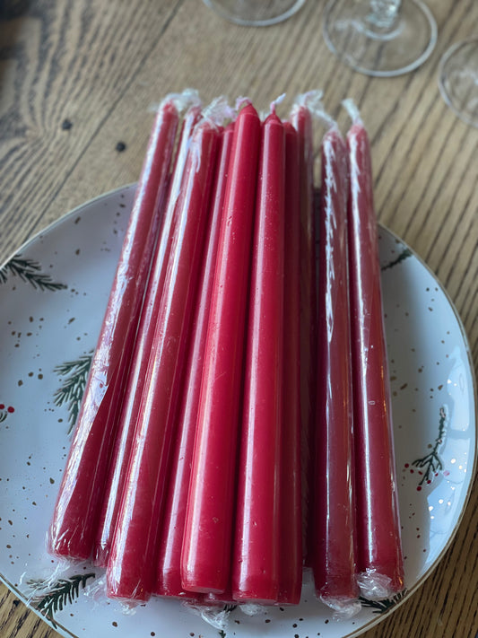 Red Tapered Candles